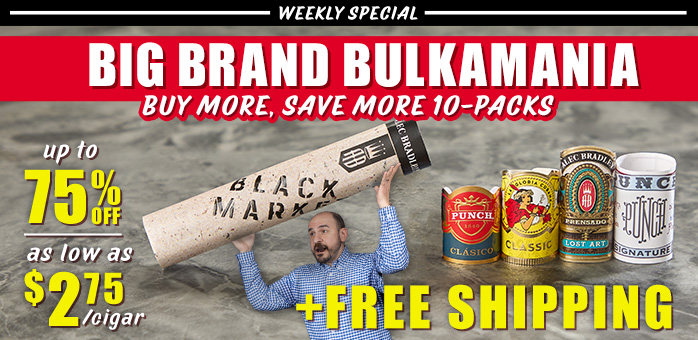Buy more, pay less—CI’s big-brand 10-pack deal ends TONIGHT at 11:59pm ET! 🔥 Choose from 30+ blends like CAO, Punch &amp; Alec Bradley. Grab 3+ of the same and score cigars for just $2.75 each. Up to 75% off—don’t miss your last chance to stock up!
bit.ly/3LeaSaU