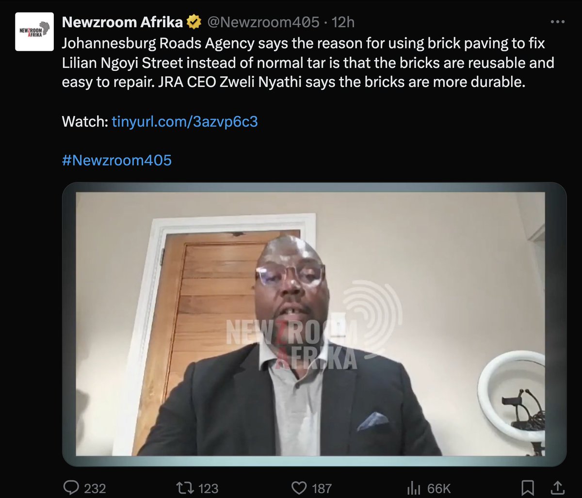 In my country, roads are paved with bricks as opposed to tar - because bricks are 'reusable'. 

Reusable for what, we never know.