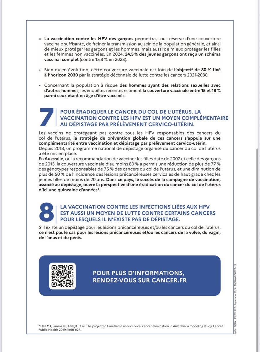 La vaccination contre les HPV prévient jusqu'à 90% des infections HPV à l'origine des cancers. 
On doit viser une génération sans ces cancers induits par ces virus !
Voici les arguments : parlez-en !
<a href="/Institut_cancer/">Institut national du cancer</a> 
<a href="/SFCancer75/">Société Française du Cancer</a>
