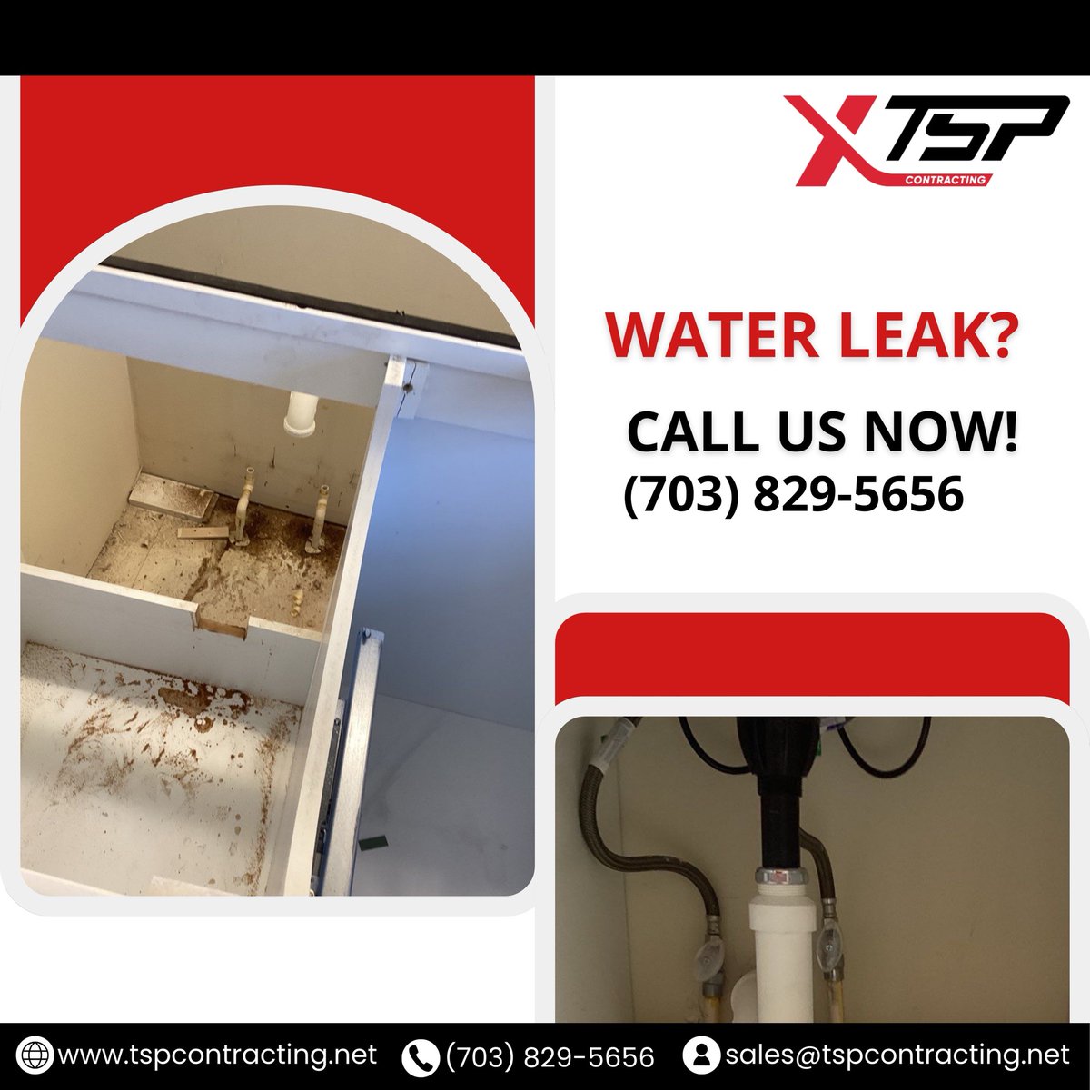 tspremodeling's tweet image. Water leak? Don’t wait until it gets worse. 🚰
We repair leaks fast and keep your home protected.

📞 Call us today at (703) 829-5656
🌐 tspcontracting.net

#TSPContracting #WaterLeakRepair #PlumbingFix #VirginiaContractor #HomeRepairs