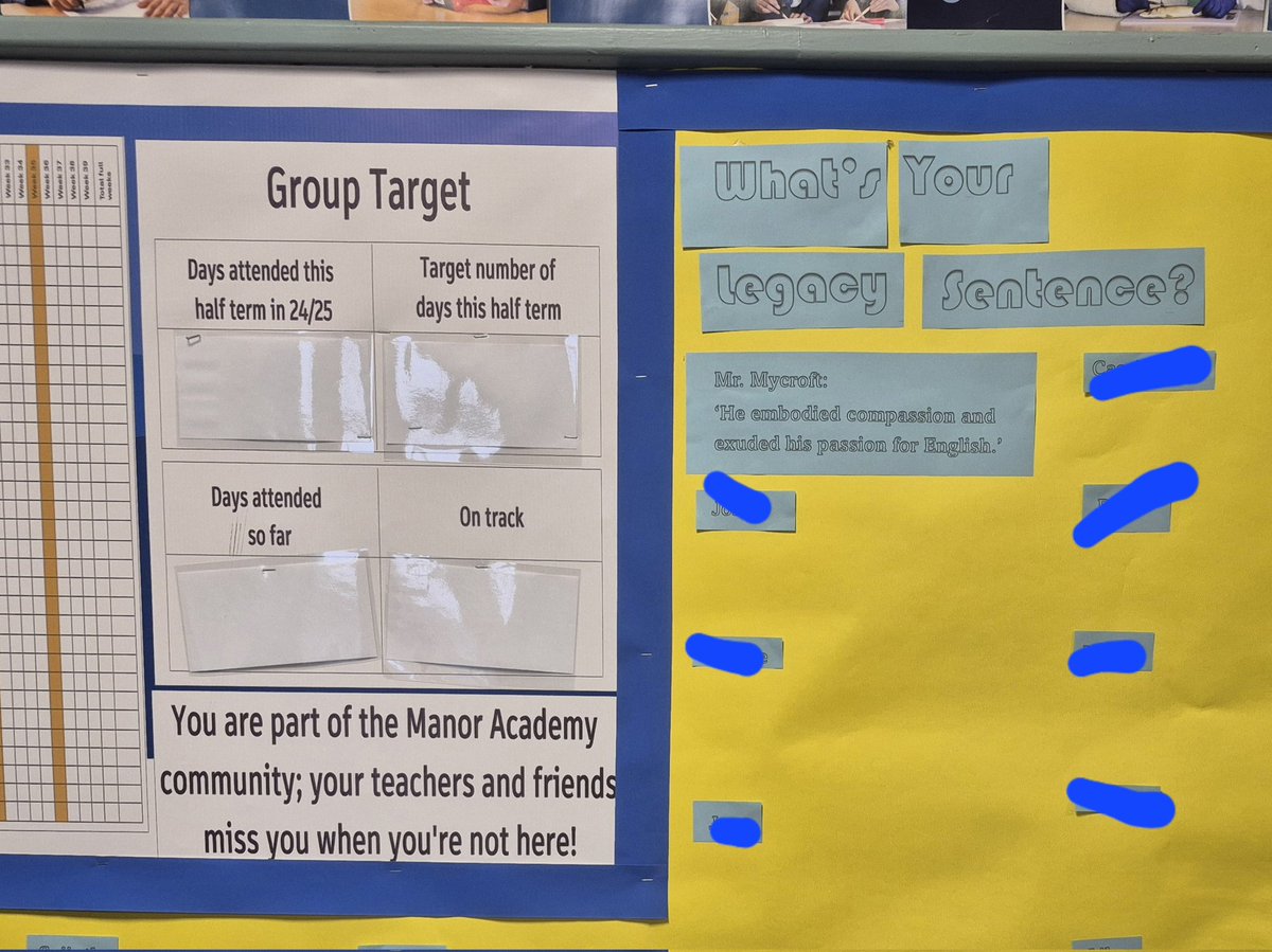 I am incredibly excited to see how my tutor group responds to the latest attendance drive!

In addition, we will be working on crafting a 'legacy sentence' which will he used to help keep our team accountable; as ever I am always pushing them to be our #BestYet <a href="/TheManorAcademy/">The Manor Academy</a>