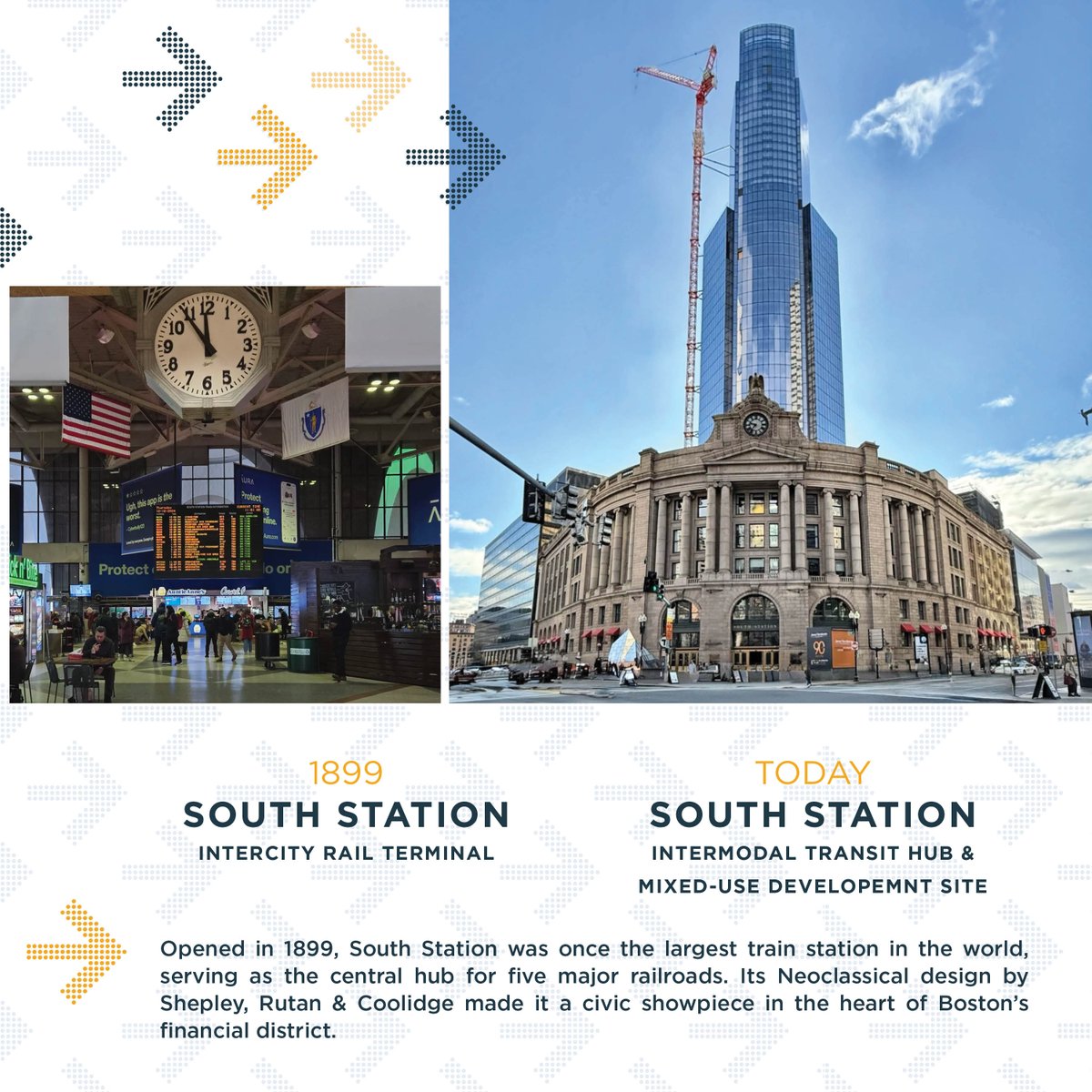 Once the world’s largest train station, South Station remains a centerpiece of Boston, evolving from historic rail terminal to a modern mixed-use destination.

Click here to read more: info.hunnemanre.com/news/bostons-t…