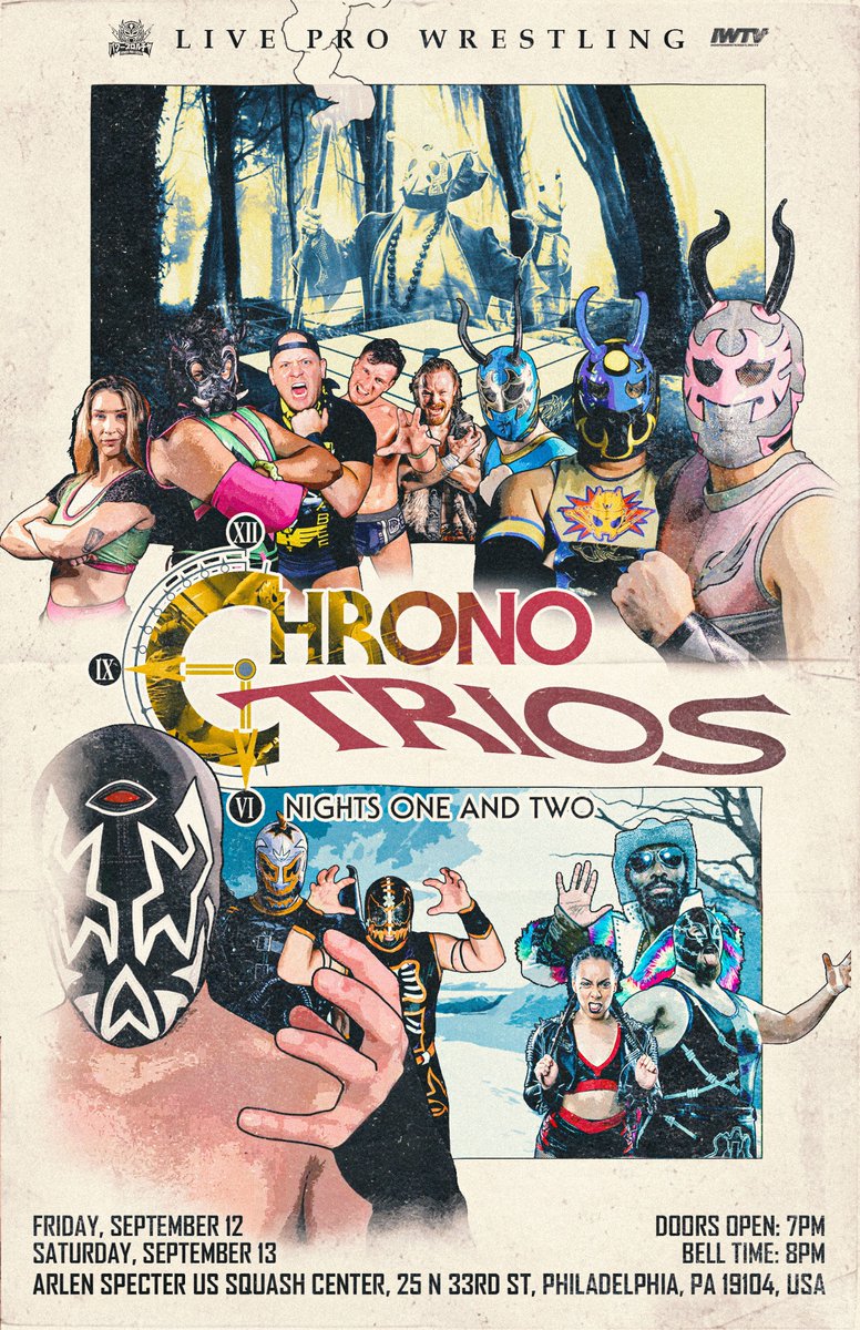 Power Pro Lucha (@powerprolucha) on Twitter photo 🚨Only 9 seating tickets remain to Night 1 of Chrono Trios and only 5 to Night 2! Secure your seats before they’re all gone at 
powerprolucha.com 🎟️ 🚨Only 9 seating tickets remain to Night 1 of Chrono Trios and only 5 to Night 2! Secure your seats before they’re all gone at 
powerprolucha.com 🎟️
