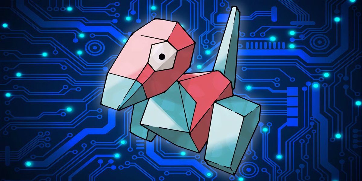 shootacree's tweet photo. $Porygon Pokemon AI Assistant  

The Thesis -  Porygon is a Pokémon made entirely of computer code. Created by scientists at Silph Co., it lives in digital spaces like computers and networks. It’s basically an AI brought to life.  

Porygon can move through digital systems to help with tasks. It’s like a virtual assistant, built years before modern AI tools.   

Porygon2 was upgraded with smarter AI to explore space. Porygon-Z got a faulty update, making it act wild and unpredictable, like an AI giving strange answers.
