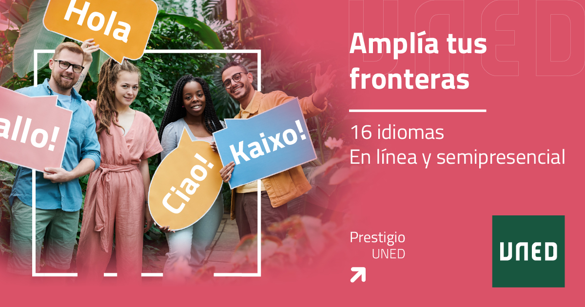 CUID_UNED's tweet image. 📢¡Apertura de matrícula!
Amplía tus fronteras con 𝗨𝗡𝗘𝗗 𝗜𝗱𝗶𝗼𝗺𝗮𝘀 y matricúlate hasta el 22 de octubre:
🌏16 diomas
👩💻🧑🏫En línea y semipresencial
💻Matrícula en línea
👉uned.es/idiomas
#EstudiaEnLaUNED #SomosUNED #idiomas