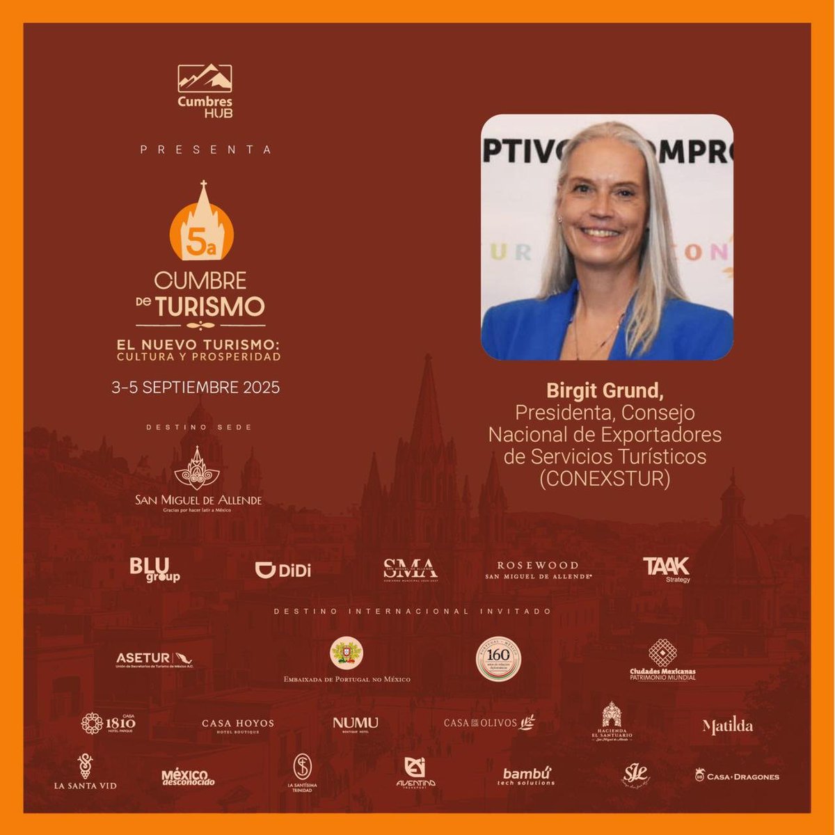 🌟 CONEXSTUR llega a la #5CumbreTurismo 🌿 Nuestra presidenta participará en el panel “Sostenibilidad e Innovación en el nuevo turismo mexicano”.

📍 Desde San Miguel de Allende, sumamos al #DiálogoEntreLíderes 🇲🇽

#CONEXSTUR @turismosma <a href="/CumbresHub/">Cumbres HUB</a>