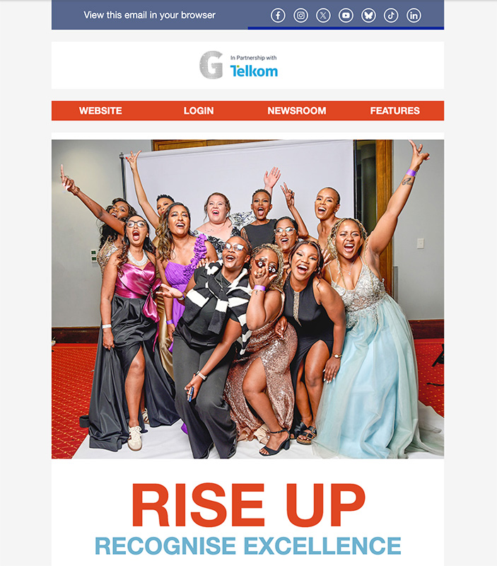 #gsportNewsletter ⏰ You have mail! The 7th ed. of #GSPORT20 Newsletters has hit your inbox: Caster Semenya lauds 2025 gsport Athlete of the Year Prudence Sekgodiso; Decor4Hire’s Maranda Pieterse brings the Ode to 2006 theme to life; Akhona Ngcobondwana ... (Full text in ALT)