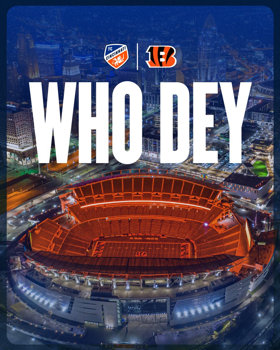 fccincinnati's tweet image. Good luck this season, @Bengals! 🧡💙