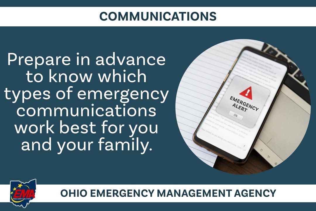 Ohio_EMA's tweet photo. There are many ways to get trusted emergency information. Find out which ones work best for you before disaster strikes. To learn more about emergency communications, visit: https://t.co/p8MknQFWkX
#OhioEMA https://t.co/8wmeyZ4jXD https://t.co/htI8Cm4scC