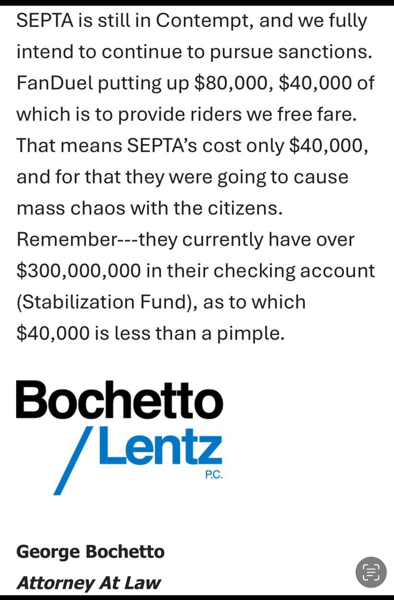 Despite <a href="/septa/">SEPTA</a> leader expecting “chaotic” situation for <a href="/Eagles/">Philadelphia Eagles</a> fans for first NFL game of the season tomorrow night, <a href="/FDSportsbook/">FanDuel Sportsbook</a> comes to rescue of Eagles fans to sponsor rides. Lawyer George Bochetto defeated Septa’s hired legal team last week &amp; shares some thoughts here.