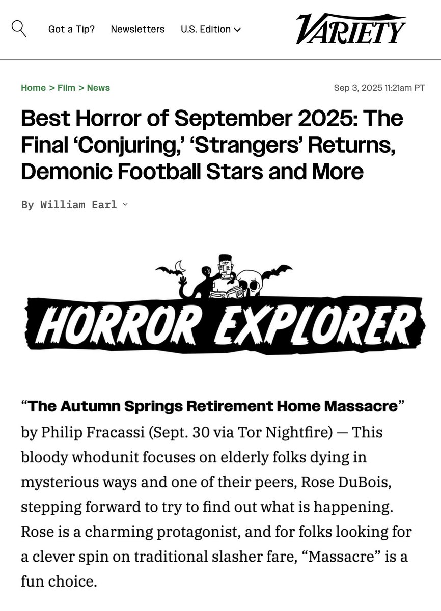 My thanks to William Earl and <a href="/Variety/">Variety</a> magazine for bleeding a little ink for my upcoming novel.

Full article: variety.com/lists/horror-m…