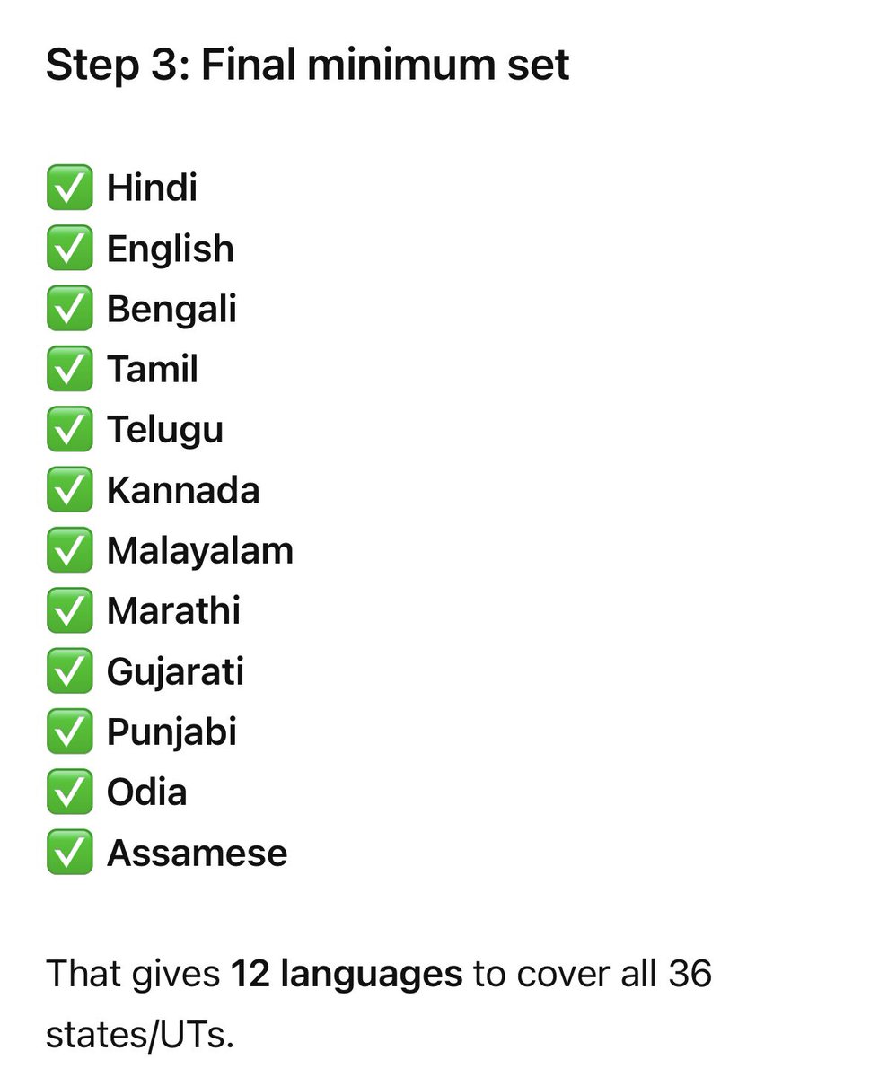 Aarti139's tweet image. If every State/UT forced to speak only in their official language, anyone staying (work transfers)across India would need to learn just 12 languages max..
Maybe Language Warriors should learn atleast 6 of these to lecture others! 🙄 #languagerow