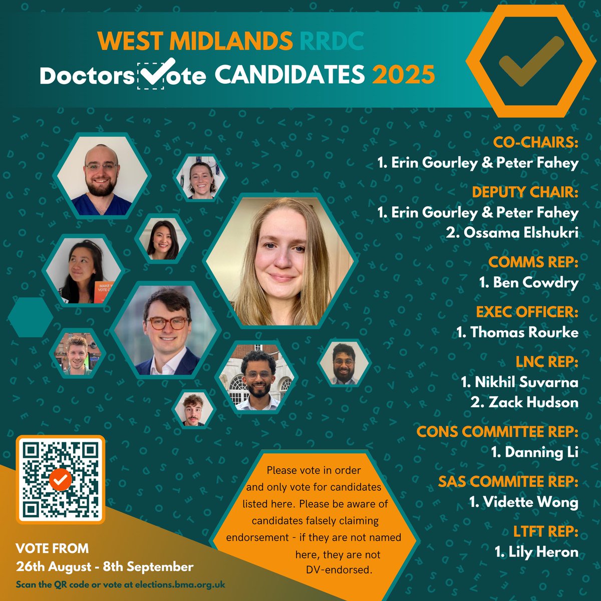 Your <a href="/DoctorsVoteUK/">DoctorsVote</a> candidates in the West Midlands have been out across the region, spreading the message to vote in the BMA Resident Doctor Committee elections. We will fight for FPR and increased training places. 

Please follow the link to vote: elections.bma.org.uk