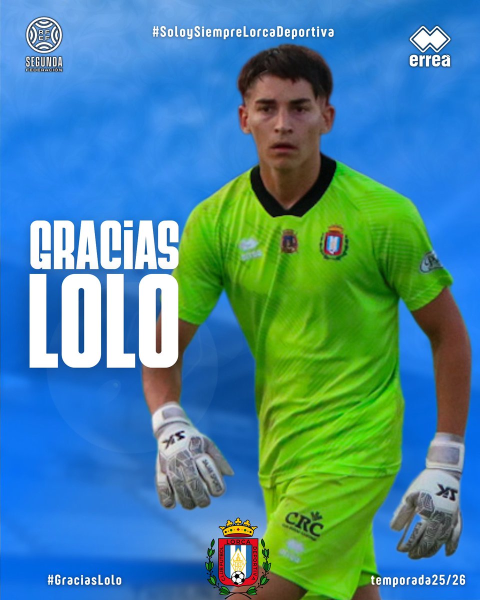 📣 𝗖𝗢𝗠𝗨𝗡𝗜𝗖𝗔𝗗𝗢 𝗢𝗙𝗜𝗖𝗜𝗔𝗟

➡️ 𝙇𝙊𝙇𝙊 no continúa como jugador del Lorca Deportiva.

🙌🏻 Desde el club queremos agradecerle su compromiso, profesionalidad y fidelidad al club durante todas estas temporadas y desearle la mejor de las suertes en su futuro personal y