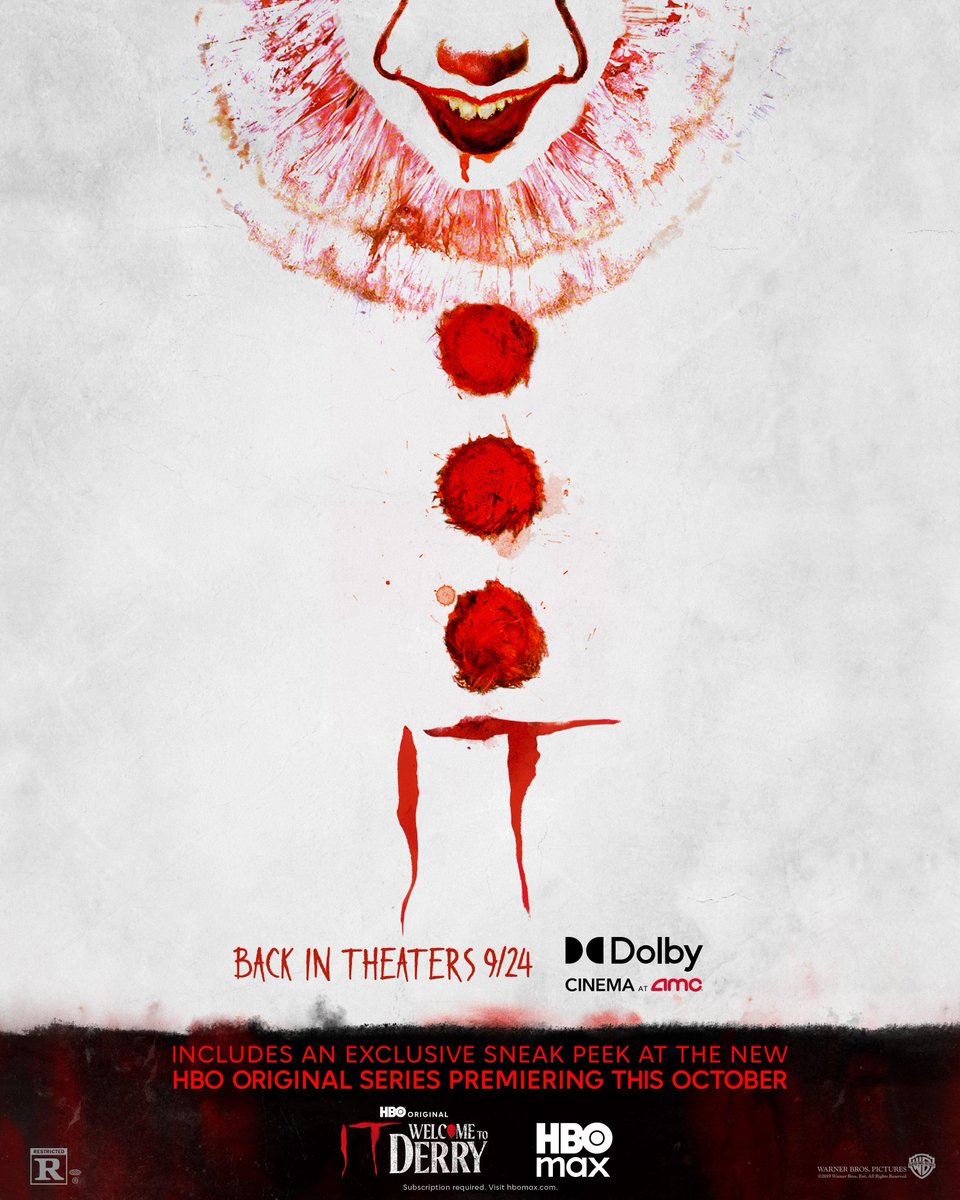 IT: Chapter One is returning to theaters for one night only on Sept 24th. Fans are debating why: Is it to promote the new Welcome to Derry series? Either way, a great chance to see a modern horror gem on the big screen. #IT #StephenKing #Horror #TheTrendJukeBox