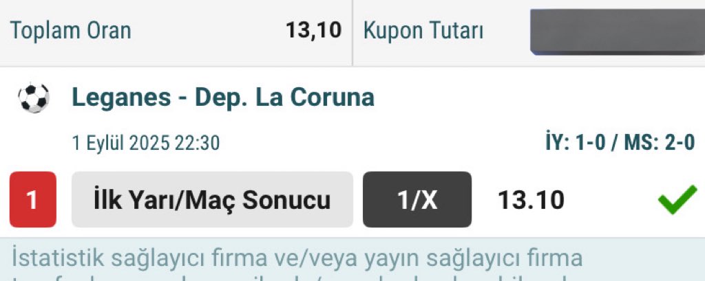 NESİNEYİ KESİNLİKLE DOLANDIRMADIM 😂😂😂

Beyler ben. Böyle bir şeyi 2. Kez yaşıyorum sizler de yaşıyormusunuz 

Nesine 1 gün geçti kabul etti kuponu 😂😂😂

ULAN NE DİYİM Kİ 😂