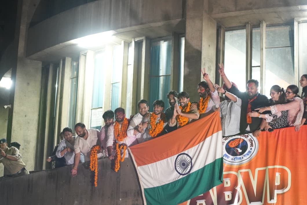 The students of Panjab University have given their mandate today, they are with ABVP, the youth of Punjab is all set for Nation Rebuilding! #ABVPForPU✨