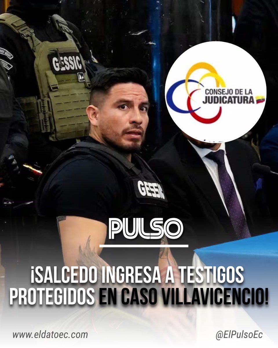 ElPulsoEc's tweet image. ▪️La Fiscalía informó que Daniel Salcedo pasó a formar parte del sistema de testigos protegidos. Su declaración resulta fundamental en las indagaciones sobre el asesinato de Fernando Villavicencio y otros procesos vinculados a organizaciones criminales.

#pulso #audiencia…