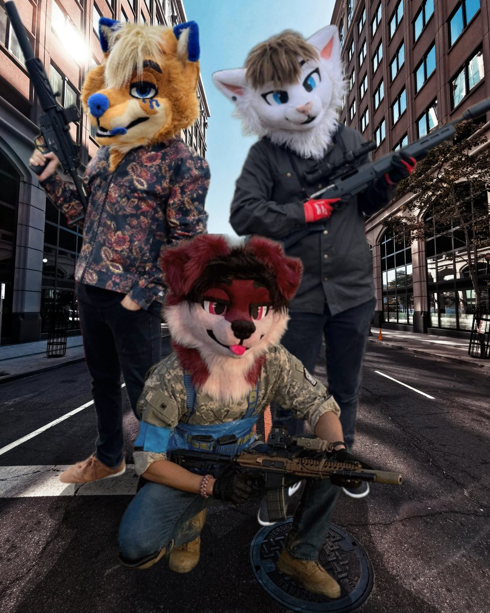 HollydaysInc's tweet image. Nerf or Nothing™
@Doggo_Digital @BroadwayTheCat 
@Biscuitlmao 
#guns #FursuitEveryday #pewpew
#fursuitmaker #Ikea