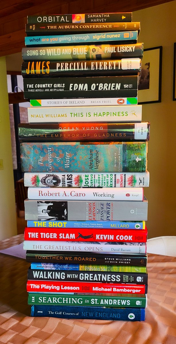 Maybe I should do these stacks more often, before they threaten to topple. Caro and Verghese certainly add to the depth, though.