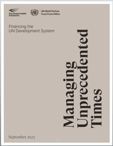 MPTFOffice's tweet photo. 📣NEW RELEASE‼️: Ahead of #UNGA80, catch up on the challenges and opportunities in #UN development financing, and how the #UNSystem is supporting its Member States achieve transformational change for ‘people, planet, and prosperity’ #SDGs 📈🌐🕊️
--> https://t.co/OnRNMs5nt3 https://t.co/8SzgeWwqY4