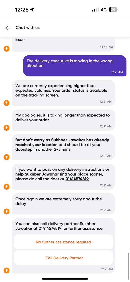 amanshael's tweet photo. The is swiggy delivery . For last one hour the bot is giving is same reply . This swiggy guy has taken food to his home. No where near my location. When I am calling he is not picking and he is not calling me too. Is this the way you torture customers @Swiggy https://t.co/FIOkoQ9jF5