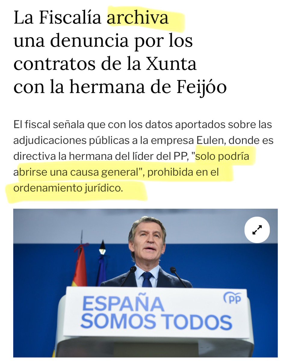 Resulta que lo que vale para la hermana de Feijóo no vale para aplicarse a la mujer de Sánchez. 

Siendo mucho más grave lo de la hermana de Feijóo porque hablamos de millones de euros de dinero público en contratos a dedo!