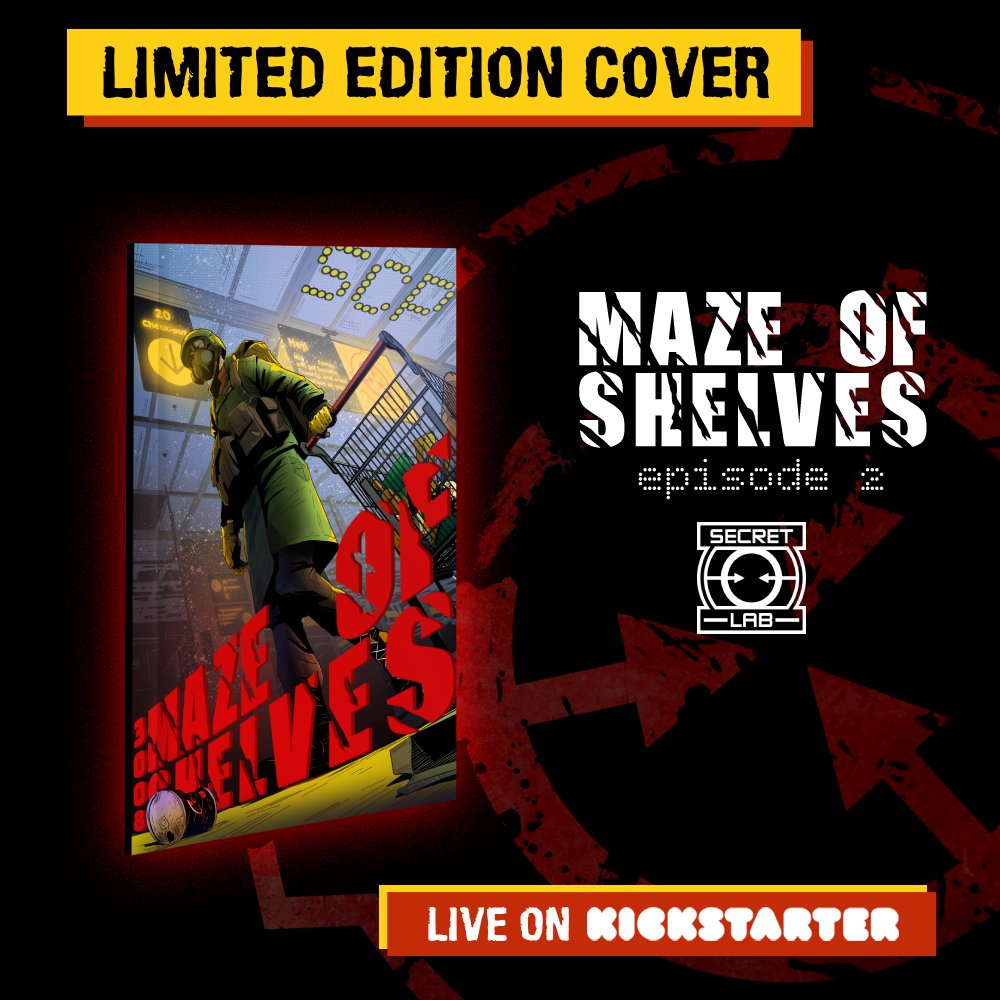 You remember the first Maze of Shelves, well, now episode 2 is in production, and their Kickstarter is up! Support them through this link and get the limited edition SCP:SL cover! 
 kickstarter.com/projects/site1…