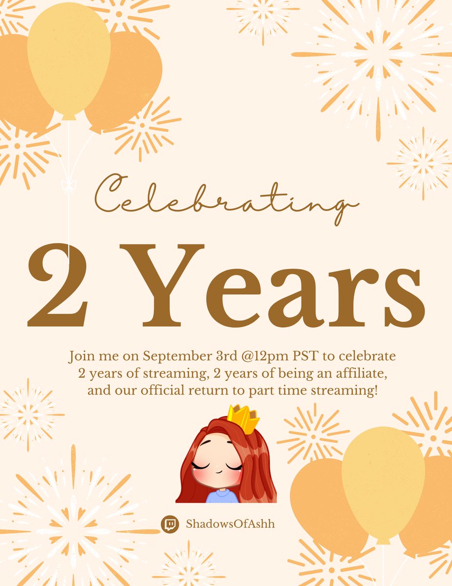 Heeey guess who's live? This girl, and we are celebrating 2 years even if it was on and off for 2 years... we still party! Come join in! And its SUBtember!