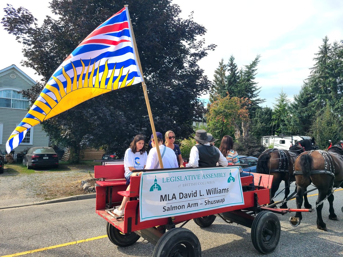 Kristina4BC's tweet image. Had a blast at the Armstrong IPE Parade with MLA David Williams @Shuswapland! Loved the energy, the community spirit, and seeing the fully restored historic Spences Bridge truck rolling in style. What a ride!

#ArmstrongIPE #ParadeFun #bcpoli