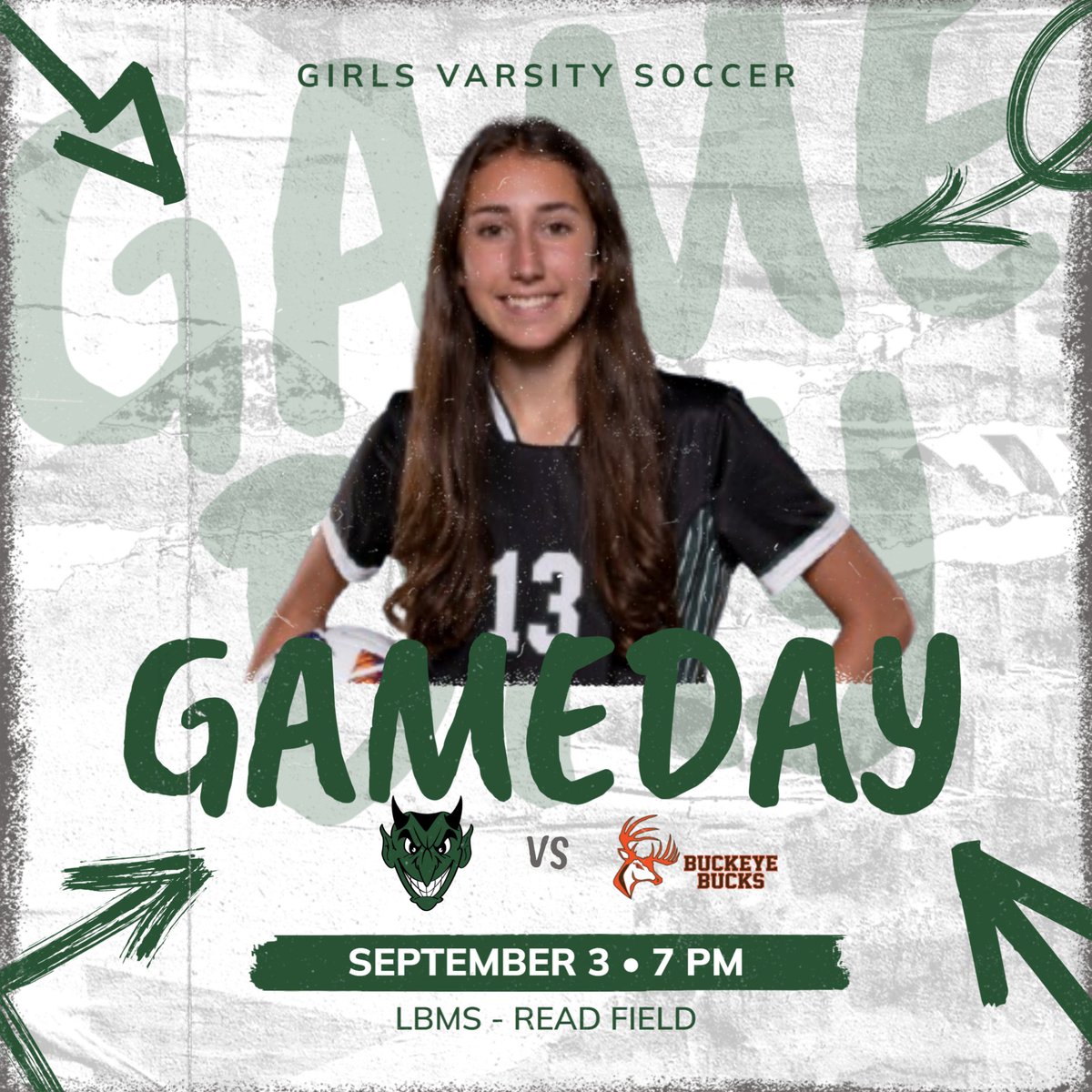 DemonAthletics's tweet photo. Girls Varsity Soccer battles Buckeye tonight at 7 PM! #EarnTheW https://t.co/uHDnKyM31M