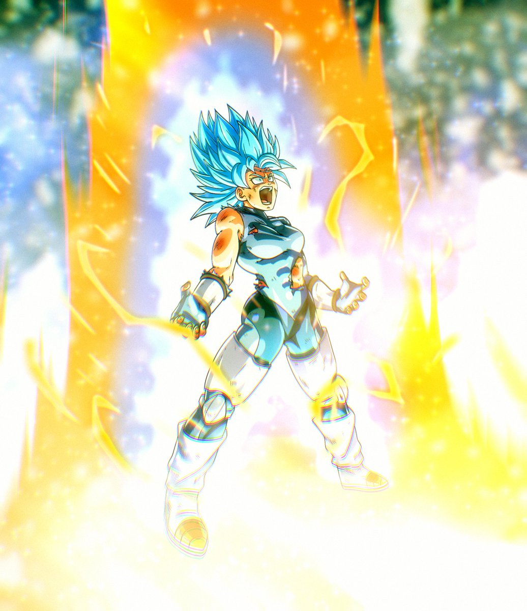 Maimi is tapping into a new found power,
Super Saiyan Blue Tási.

Art by <a href="/JamesDXIII/">James D XIII</a>