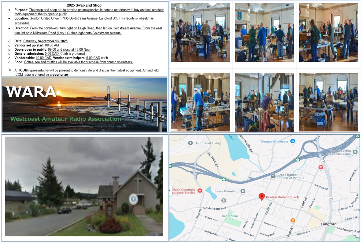 NYCARE_Wellness's tweet image. .@Albert_Riopel &amp;amp; I are going back again to Vancouver Island this Sept 13, 2025; not just to visit Victoria, BC but join @WARA_Club(Westcoast Amateur Radio Ass'n) for its 2025 Swap &amp;amp; Shop event! Albert will be representing @CAN_ICOM #IcomCanada #ICOM #Mktg Team^@EarlaRiopel📻🎙️🙂
