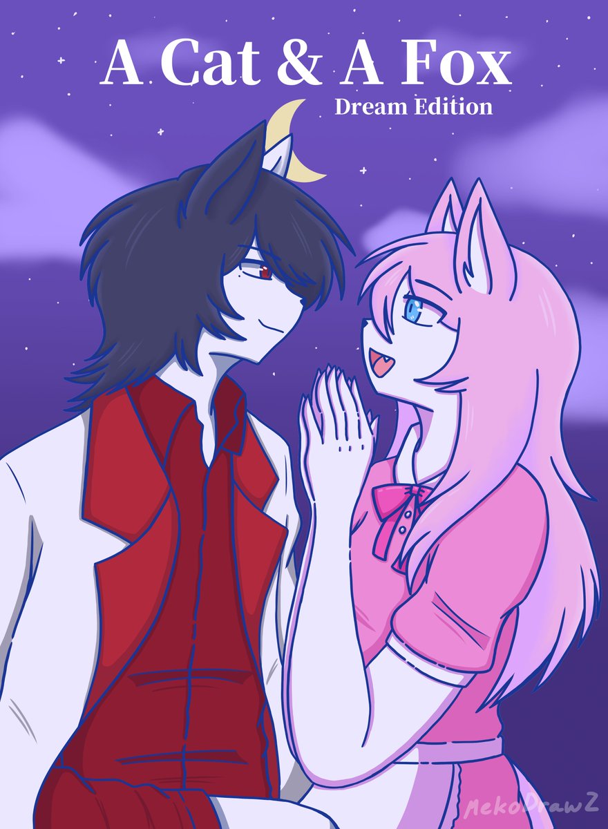 Meko_Hello's tweet photo. A Cat &amp; A Fox is coming this Friday~

#mekodrawz https://t.co/T0tEM15JVd