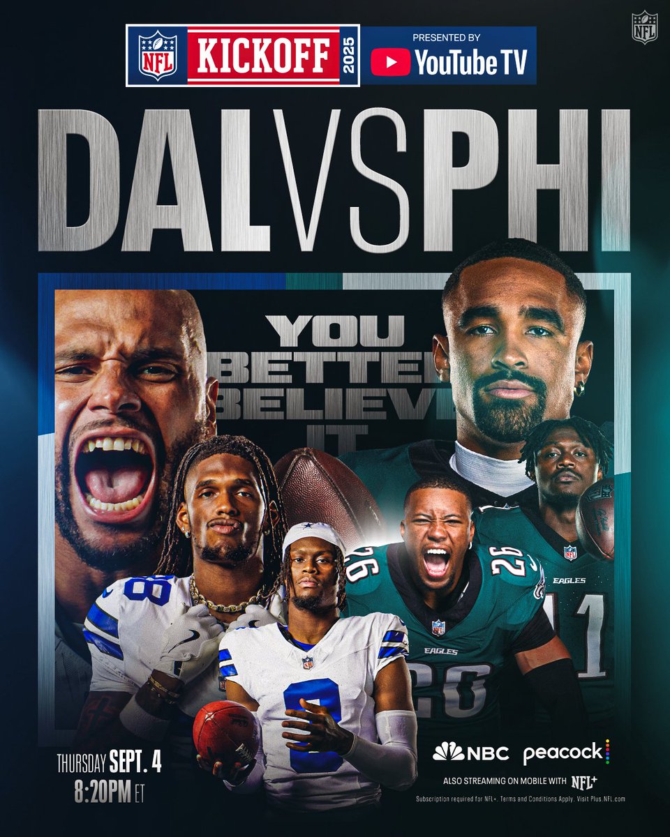 WAKE UP IT'S GAME DAY 😤

📺: DALvsPHI– Tonight 8pm ET on NBC
📱: Stream on <a href="/NFLPlus/">NFL+</a> + Peacock