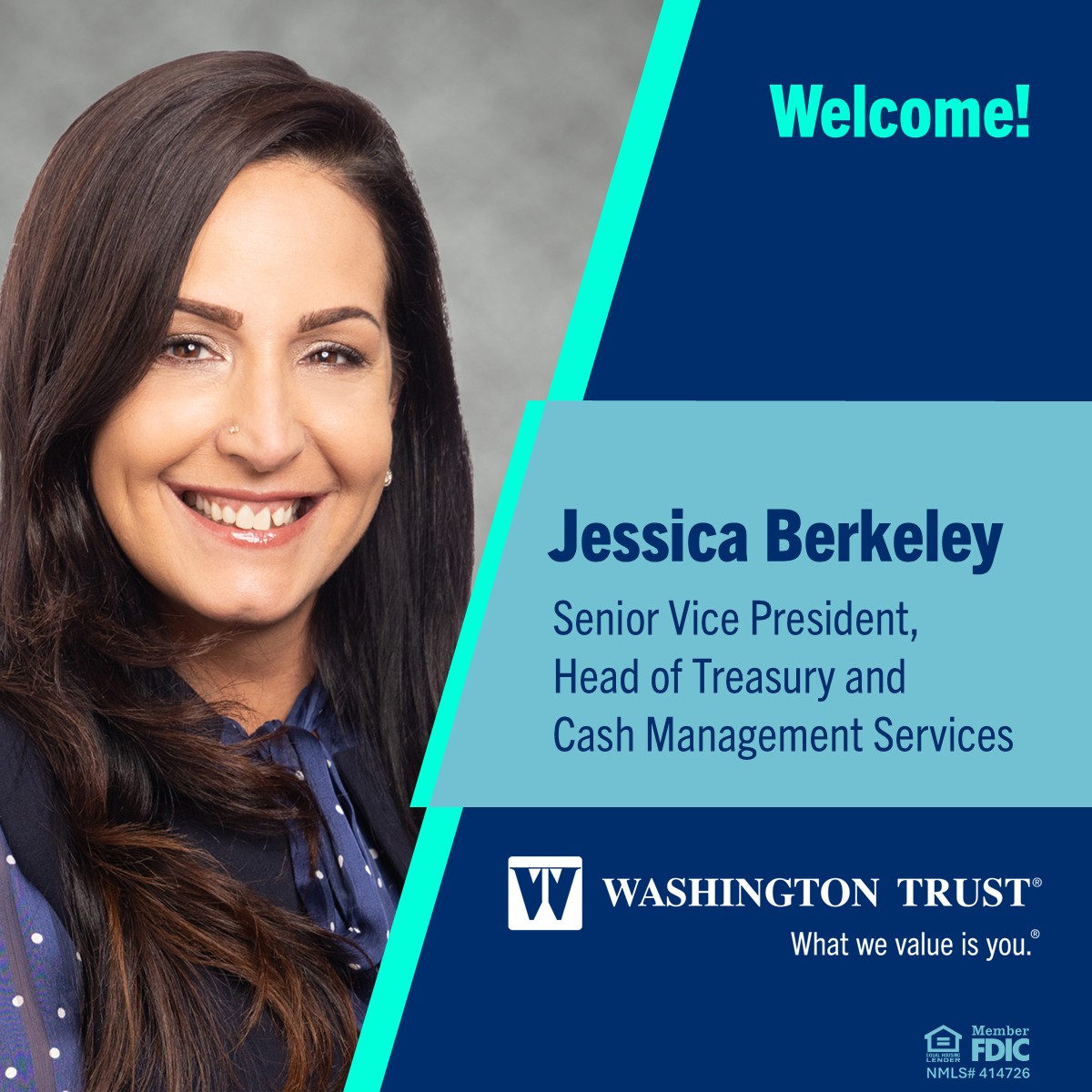 Jessica is a seasoned treasury management leader with a track record of results that have earned her a reputation as a trusted advisor...▶️ ow.ly/63uk50WQFnB
___________________
What we value is you.®
#WashTrust

#CommercialBanking
#LocalBusiness
#iLuvCT