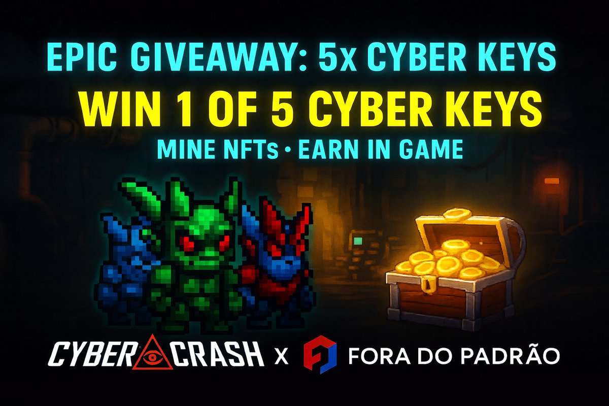 ao_padrao's tweet photo. 🎉🔥EPIC GIVEAWAY: 5× CYBER KEY!🔥🎉💎

🚀 We’ll pick 5 winners each will get 1 Cyber Key to mine and earn in Cyber Forge!

How to enter:
1⃣ Follow @ao_padrao and @CyberCrashRpg 
2⃣ Like + Retweet this post
3⃣ Comment “I want to mine” and tag 2 friends (no celebrities)

⏰ Winners announced on 6 Sep. Good luck! 🚀✨

#Giveaway #CryptoGiveaway #Web3Games