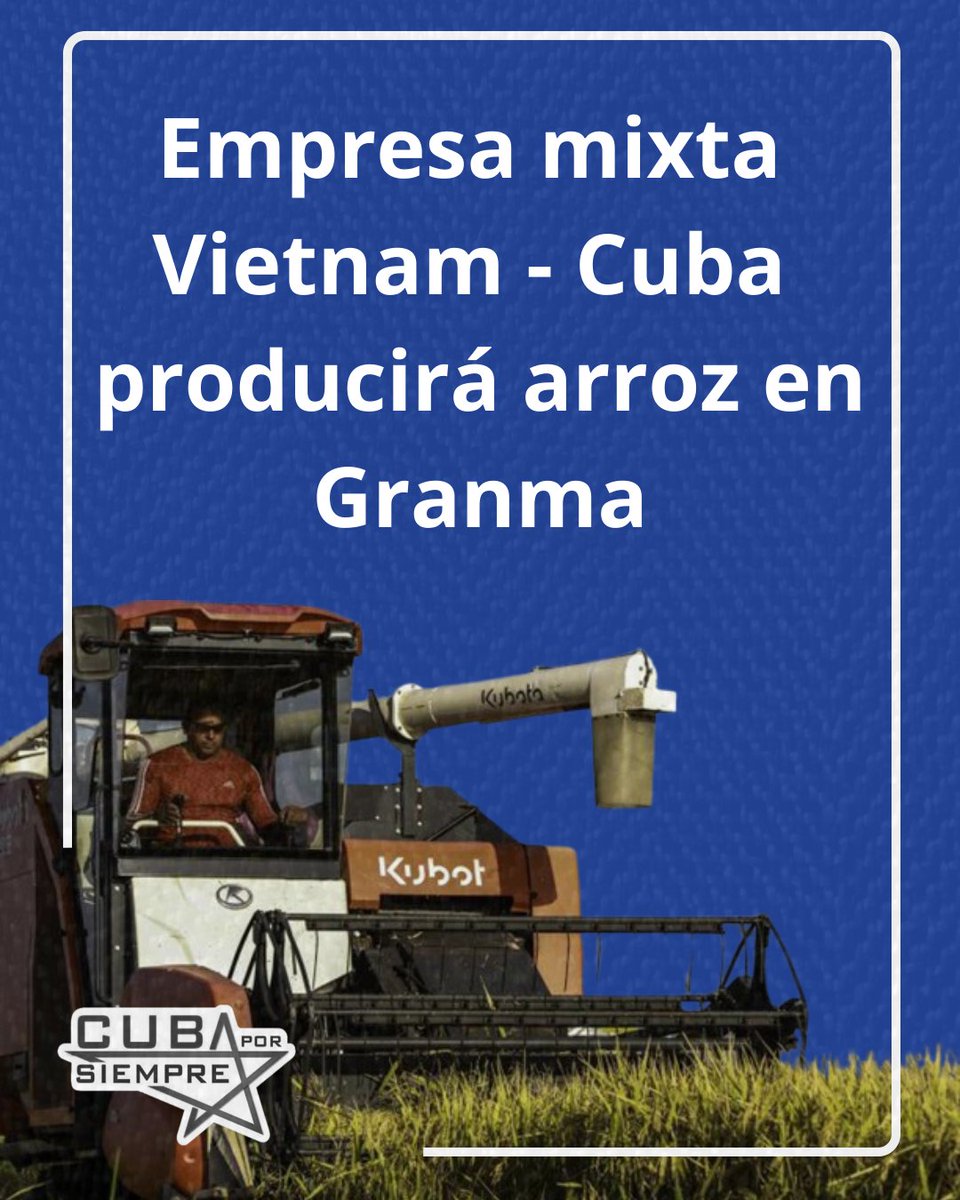 En el encuentro con el empresariado vietnamita, el Ministro de Comercio Exterior cubano anunció el próximo funcionamiento de la empresa mixta que comenzará el cultivo de arroz en la provincia de Granma a finales de este año. Inicialmente se sembrarán unas 366 hectáreas.