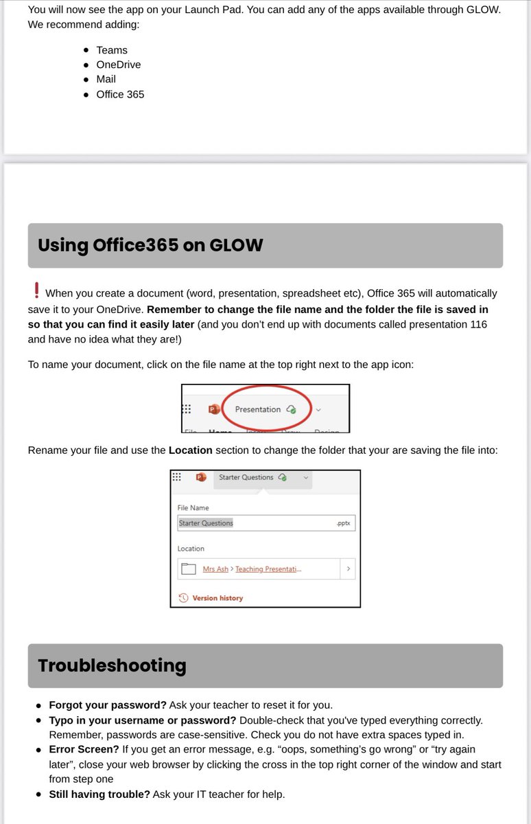 We have sent a group call to all S1 families with glow login support. Mr Milne has received  a number of enquiries so hopefully this will help 🙌