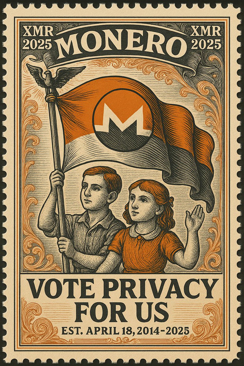 A stamp for freedom.
Untraceable. Unstoppable. MONERO
