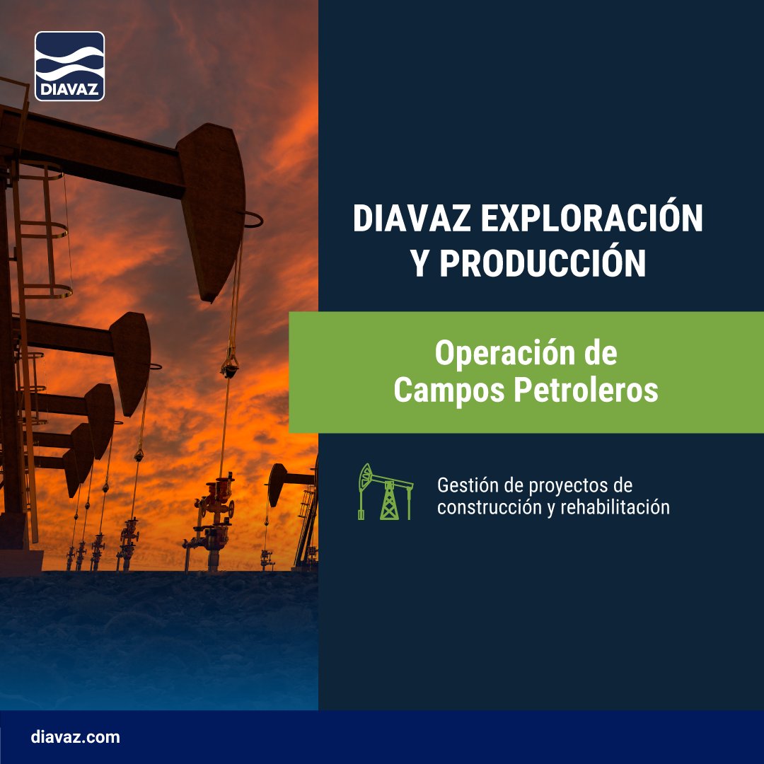 La división de Exploración y Producción de DIAVAZ cuenta con amplia experiencia en la operación de campos de petróleo y gas en nuestro país, con enfoque en eficiencia y seguridad.
👉diavaz.com

#SomosDIAVAZ #OrgulloDIAVAZ #ImpulsandoAlSectorEnergético #CampoPetrolero