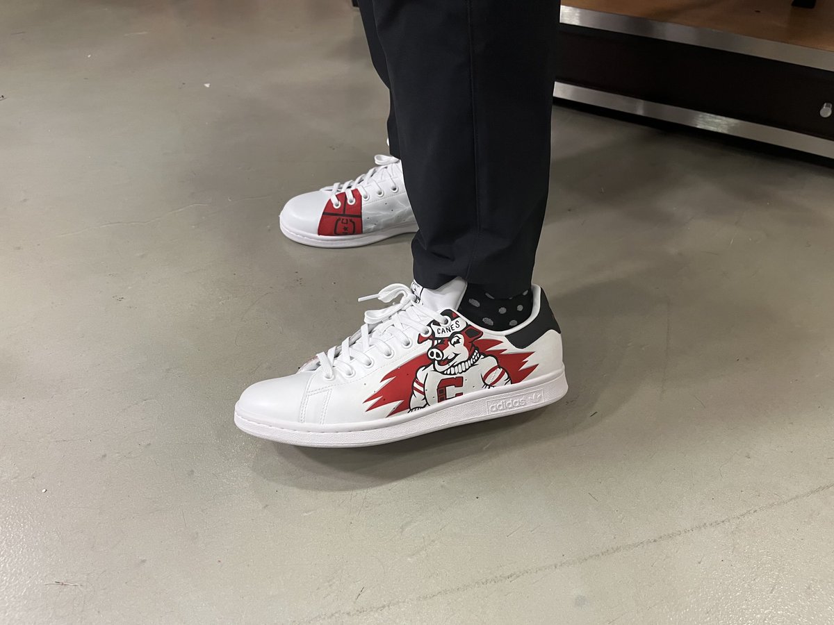 ice_chip's tweet image. New look shoes for Canes president Doug Warf