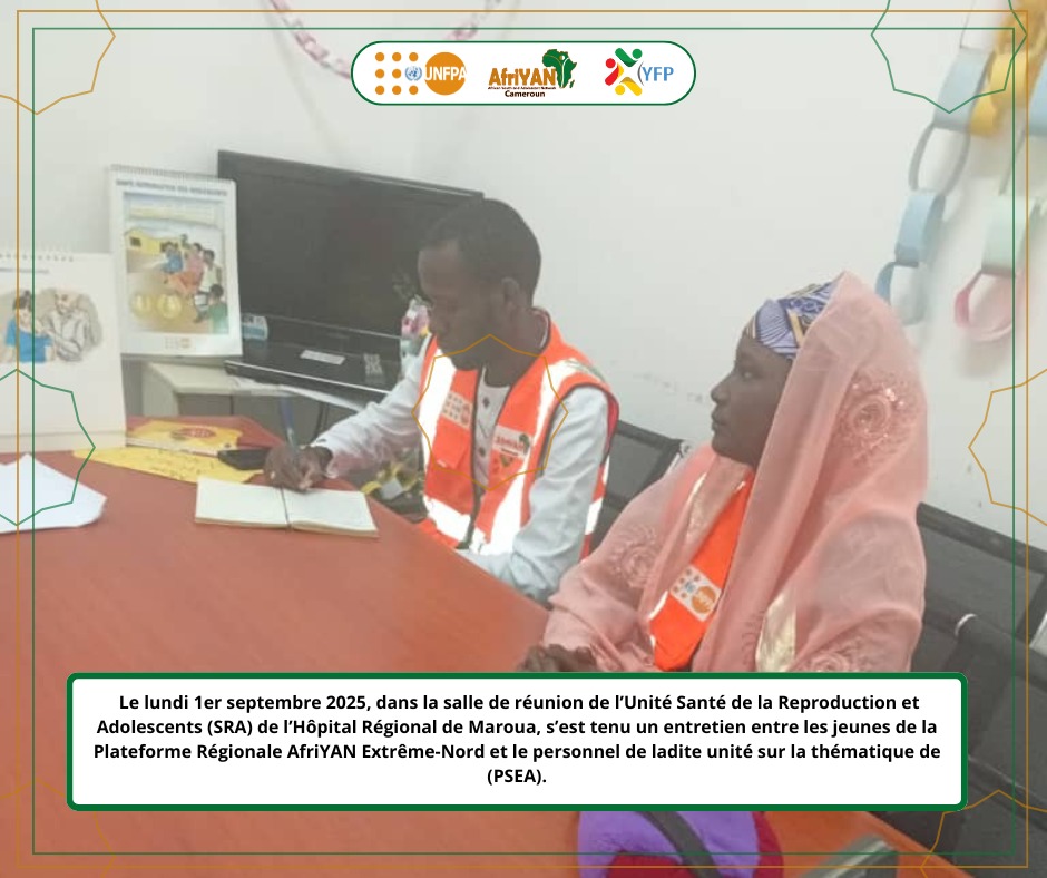 AfriYAN_Camer's tweet photo. Strong commitment to #PSEA! 🤝AfriYAN Far North and the Reproductive Health Unit in #Maroua teamed up to fight sexual exploitation and abuse.
We're united to protect the vulnerable, report cases, and support victims. A shared mission for a safer community!
#PutYoungPeopleFirst https://t.co/sSTmQgULVt