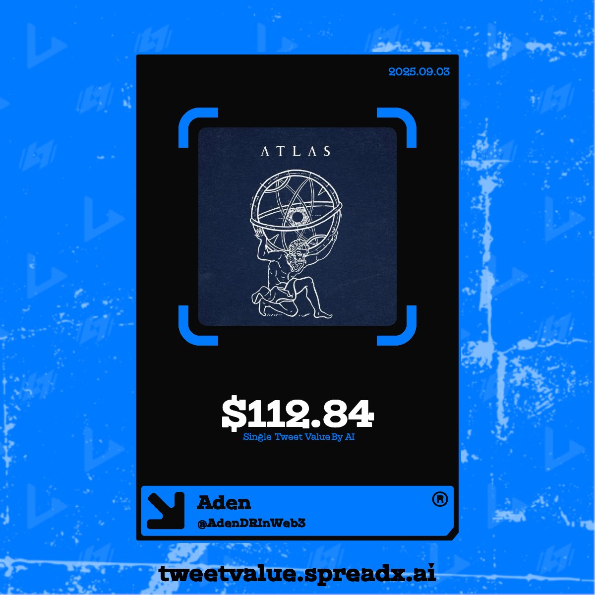 AdenDRInWeb3's tweet image. AI priced my tweet at $112.84. 
This is cool but also hurts. I&apos;ll generate more hq contents for the trenches. 
👉 tweetvalue.spreadx.ai/en?username=ad…