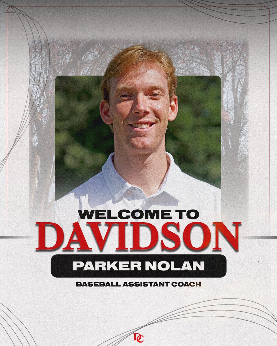 Davidson Baseball (@davidsonbase) on Twitter photo 𝙇𝙤𝙤𝙠 𝙬𝙝𝙤 𝙞𝙨 𝙗𝙖𝙘𝙠 𝙤𝙣 𝙘𝙖𝙢𝙥𝙪𝙨 👀
Parker Nolan '22 has joined Rucker Taylor's staff as an assistant coach‼️
🎓 Davidson graduate
⚾️ A-10 First Team OF/Conference champion
🎪 Played <a href="/BananaBall_/">Banana Ball</a>
📰 bit.ly/4g9Z9Zi 𝙇𝙤𝙤𝙠 𝙬𝙝𝙤 𝙞𝙨 𝙗𝙖𝙘𝙠 𝙤𝙣 𝙘𝙖𝙢𝙥𝙪𝙨 👀
Parker Nolan '22 has joined Rucker Taylor's staff as an assistant coach‼️
🎓 Davidson graduate
⚾️ A-10 First Team OF/Conference champion
🎪 Played <a href="/BananaBall_/">Banana Ball</a>
📰 bit.ly/4g9Z9Zi