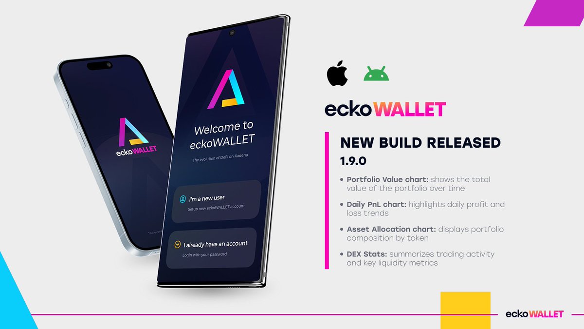 🎉 Good news! You can now use advanced Analytics in EckoWallet on both  browser and mobile. Track your crypto anytime, anywhere.