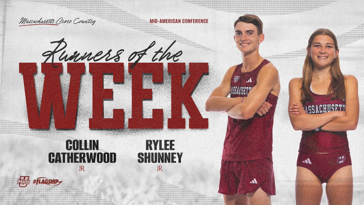 Congratulations to Collin Catherwood and Rylee Shunney on being named <a href="/MACSports/">MACtion</a> Runners of the Week after their individual wins at the Ken O'Brien Minuteman Invitational last Saturday 👏

🔗: tinyurl.com/28v8zdfa

#Flagship🚩