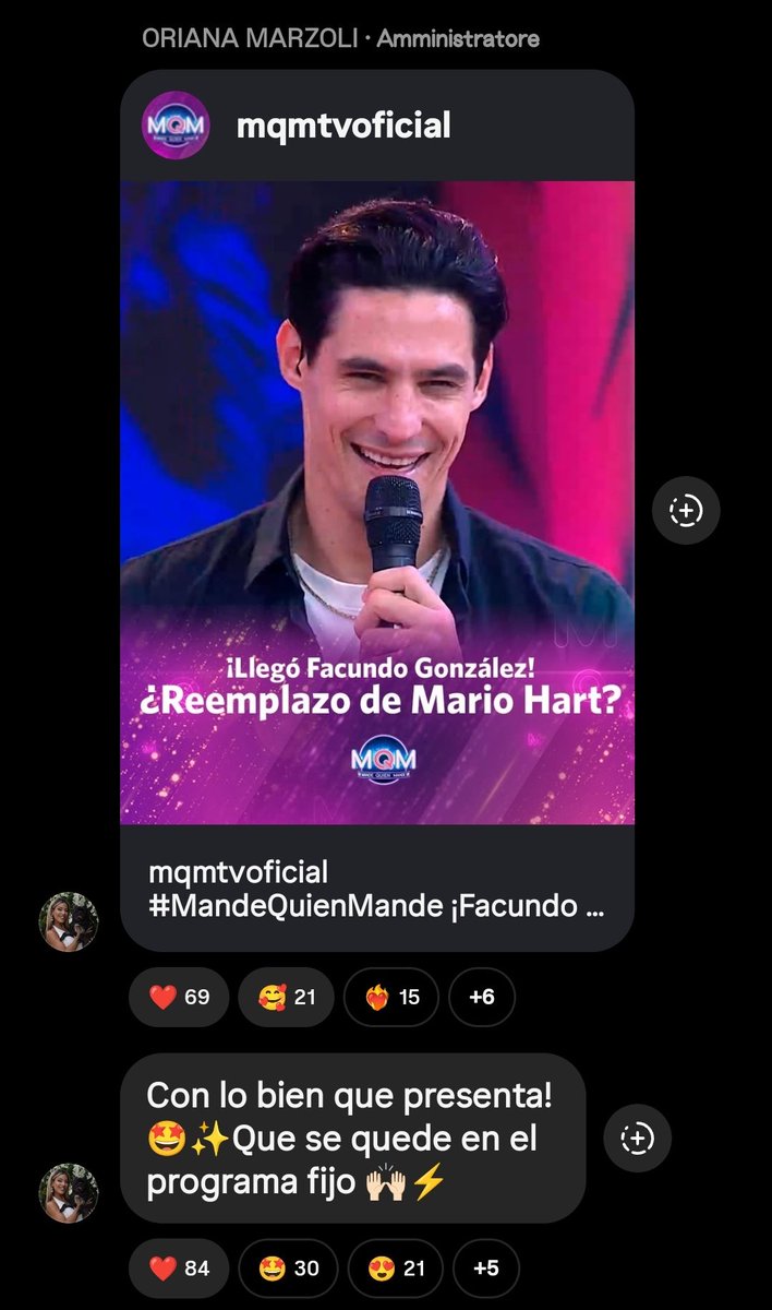 Troppoooo felice per facu 😍✨
Il sostenersi sempre, uno il fan dell'altro 🥹🩷
#orianamarzoli #facundogonzalez