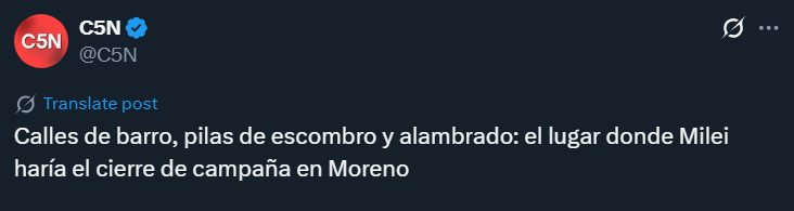 ElTrumpista's tweet photo. Calles de barro, pilas de escombro y alambrado: El lugar donde gobierna el Peronismo hace 40 años. https://t.co/4ts2osF0xa