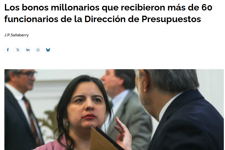 SebastianRochaZ's tweet image. 🔴 Bonificaciones entre $8 millones y $11 millones recibieron en el mes de junio por concepto de incentivos más de 60 directivos y profesionales de la Dirección de Presupuesto

Con ello la remuneración bruta de algunos funcionarios llega a los casi $20 millones.

Impresionante.